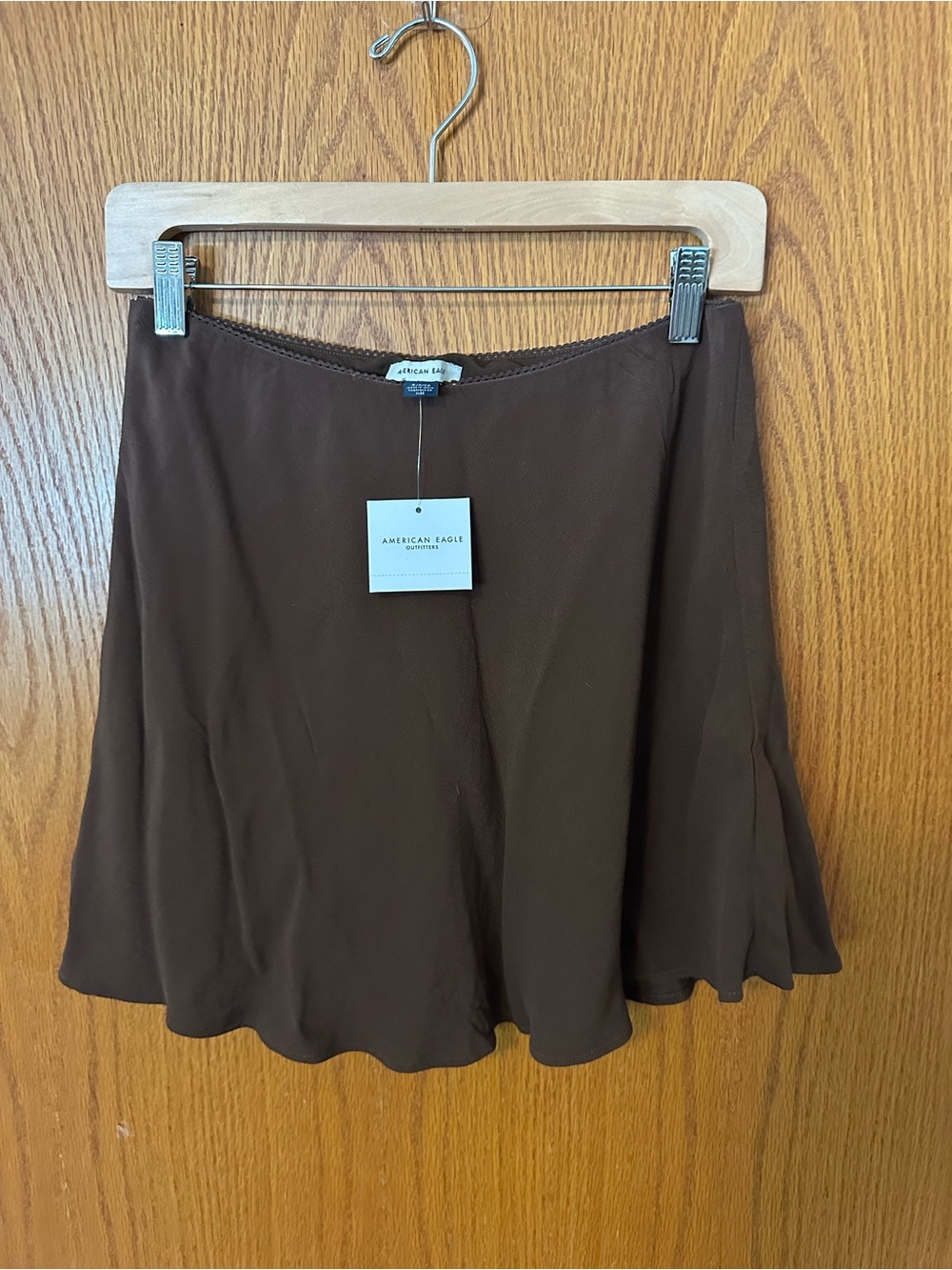 NWT AE Stretch High-Waisted Crepe Mini Slip Skirt